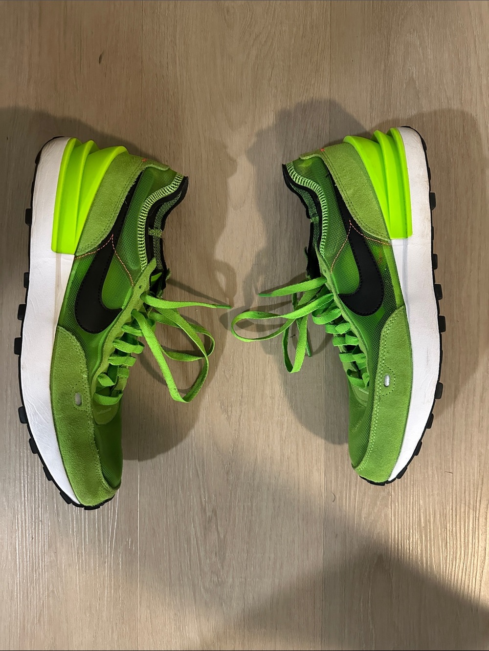 Nike Neon Green and Black Athletic Sneakers